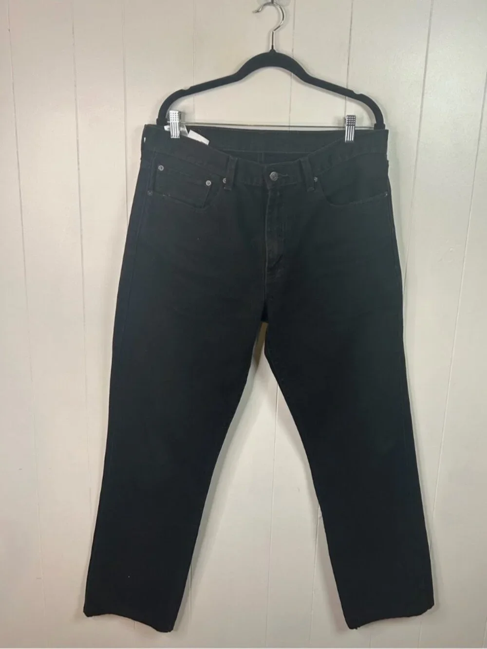 Levis Mens 516 Black Straight Leg Casual Denim 36x31 No Stretch Cotton Zipper